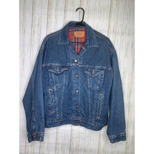 LEVIS vintage denim trucker flannel lined M